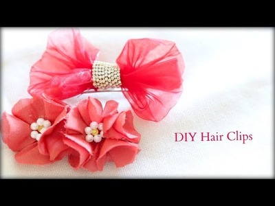 Hair Clips From Old Cloths.Easy Craft