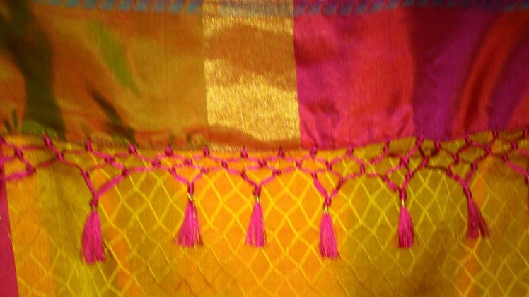 Hand embroidery . How to make easy  tassels or kuchu at home.DIY Tassels design using silk thread.