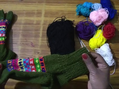 Handmade woollen thumb socks - Kinnauri socks( himachal )