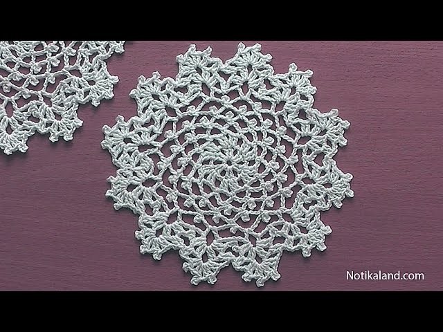 How to crochet a doily Part 2  Easy Crochet Doily for Beginners  Step by step Tutorial