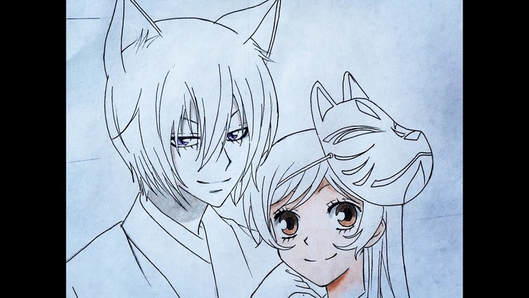 How to draw Tomoe and Nanami (Valentines special) Kamisama Kiss