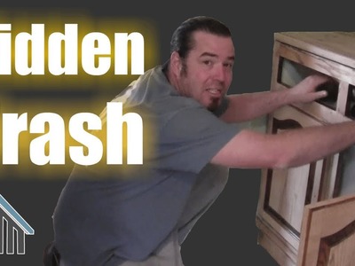 How to install pull out trash , hidden trash, hide a can. Easy! Home Mender.