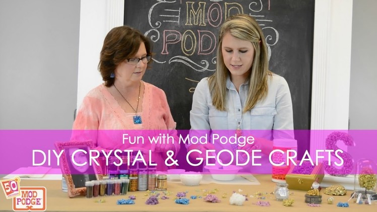 How to Make 9 Crystal & Geode Projects with Mod Podge, Rock Salt, and Glitter!