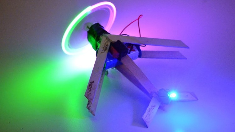 How to make a LED Plane out of Popsicle Sticks - DIY Toy LED Popsicle Plane With DC Motor