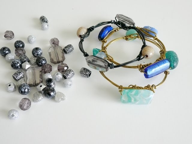 How To Make Easy & Cute Wire Bracelets Using Beads