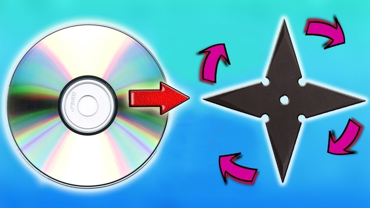 How to make Spinner - Ninja Star with old CDs | Life Hack