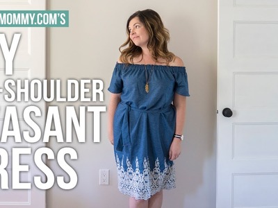 How to Sew an Off Shoulder Peasant Dress for Summer | The DIY Mommy