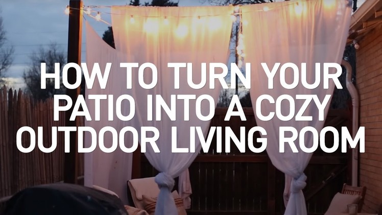 How to Turn Your Basic Patio into a Cozy Outdoor Living Room:  Crafty at Home