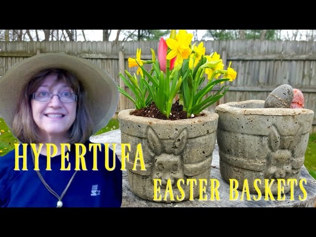 Hypertufa Easter Basket Planters - Easy to Make