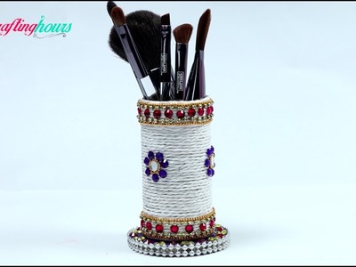 Makeup Brush Organizer for Your Dreassing Table or Desk with Cardboard Roll