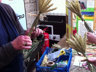 Making a traditional Corn Dolly at the Somerset Rural Life Museum