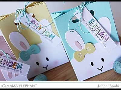 Mama Elephant Iconic Letters Bunny Favor Bags