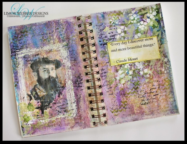 Mixed Media Art Journal . With a wink to. . Monet