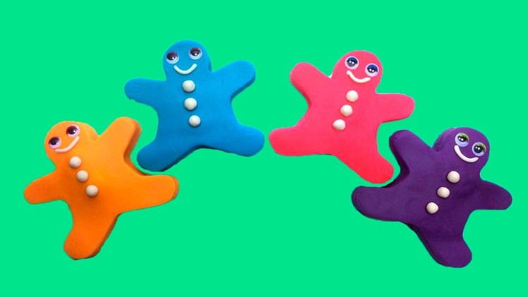 Play Doh Gingerbread man Surprise Peppa Pig Minions Learn Colours in English