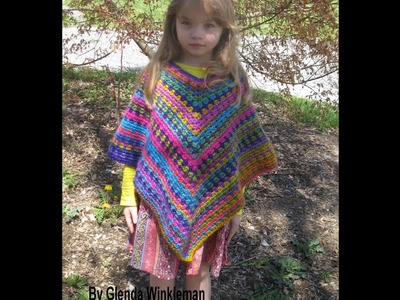 Quick & Easy V-Stitch Poncho (Free Pattern at end of video)