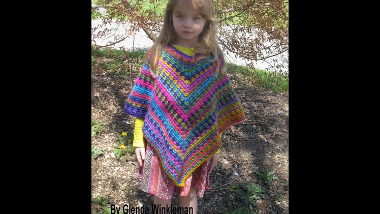 Quick & Easy V-Stitch Poncho (Free Pattern at end of video)