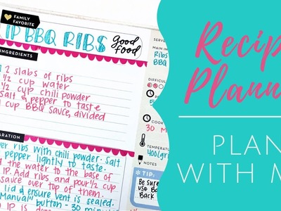 Recipe Planner- Plan with Me