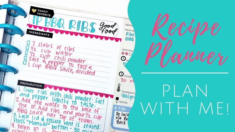 Recipe Planner- Plan with Me