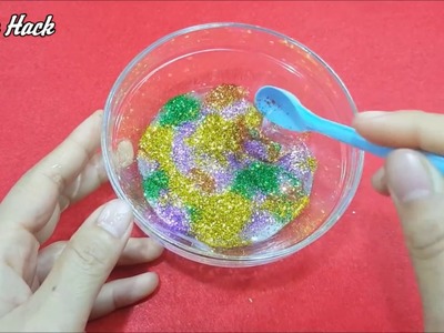 Slime glitter ! How to Make slime glitter with eye drops solution and baking soda ! Easy