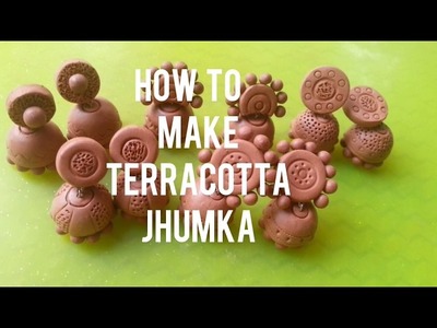 Terracotta jhumka.clay jewellery making ideas.terracotta jhumka making.