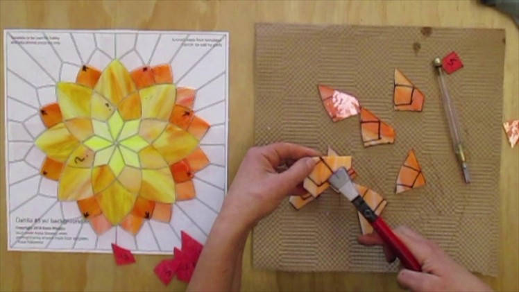 The Making of a Stained Glass Mosaic Flower by Kasia Mosaics