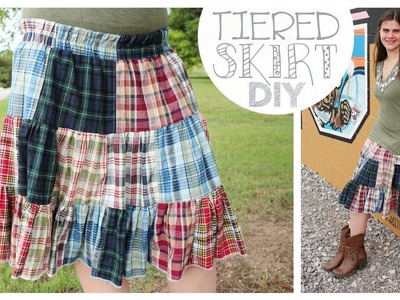 Tiered Twirly Skirt How to | Curtain to Clothes Refashion | Whitney Sews