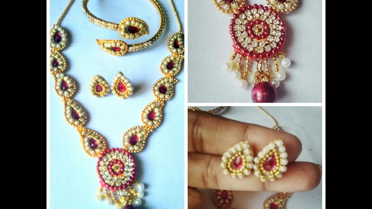 Trendy and traditional necklace making in different style