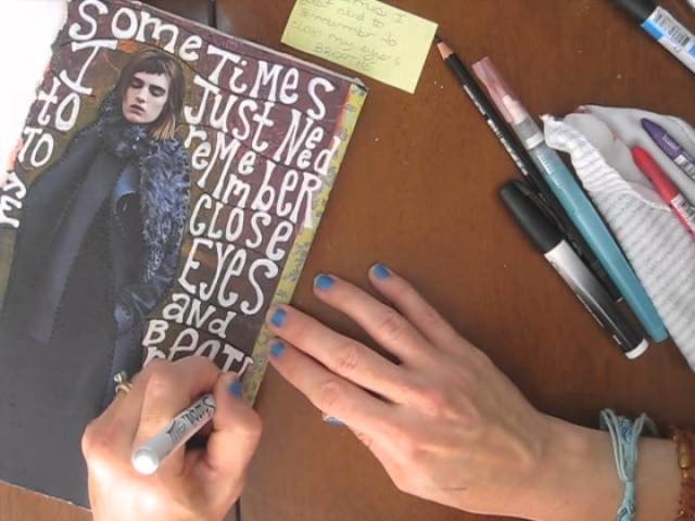 Working in my collage journal - Part 2