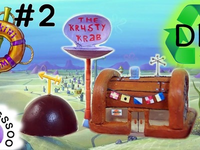 #2 Making Bikini Bottom from Spongebob by Recycling 재활용품으로 스폰지밥 비키니시티 만들기 디오라마 만들기