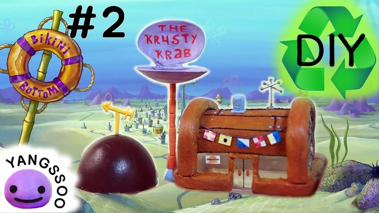 #2 Making Bikini Bottom from Spongebob by Recycling 재활용품으로 스폰지밥 비키니시티 만들기 디오라마 만들기