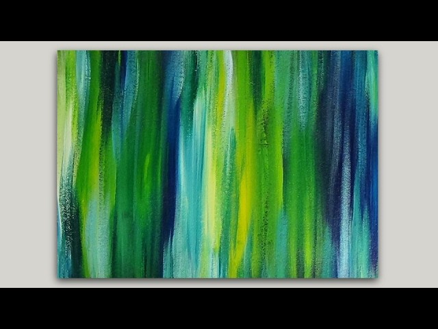 Acrylic Painting Blended Streaks Abstract Painting