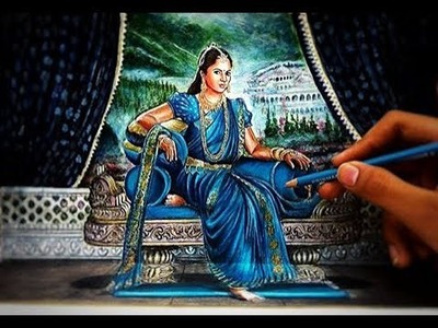 Bahubali 2 | Most Awesome 3D Drawing of Devasena ( Anushka Shetty ) | 3D Art 4 You