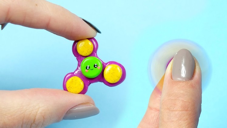 DIY Mini Fidget Spinner! The cutest tiny kawaii spinner - IT WORKS!