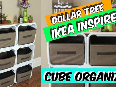 DOLLAR TREE IKEA INSPIRED CUBE ORGANIZER TUTORIAL