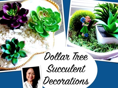 DOLLAR TREE SPRING DECOR Succulents w.MILK GLASS! Simple & Easy!