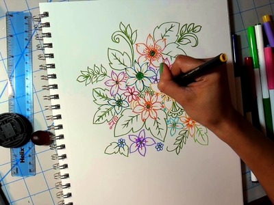 Doodling in color 2 -  using crayola markers