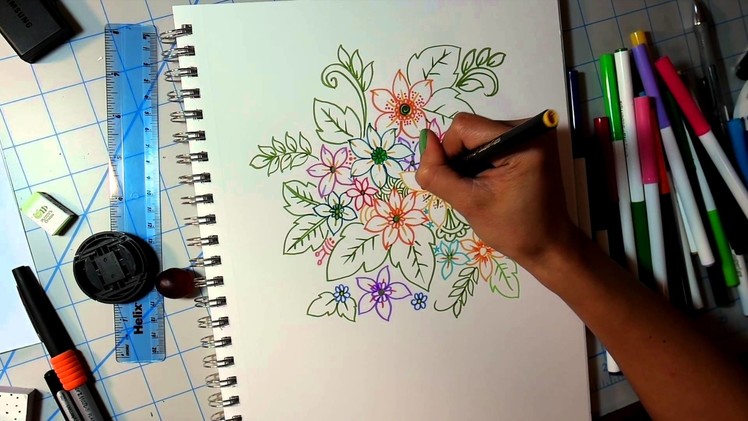 Doodling in color 2 -  using crayola markers