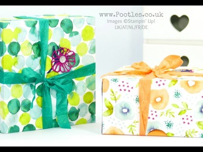 Enormous Fold Flat Lidded Box using Stampin' Up! Naturally Eclectic DSP