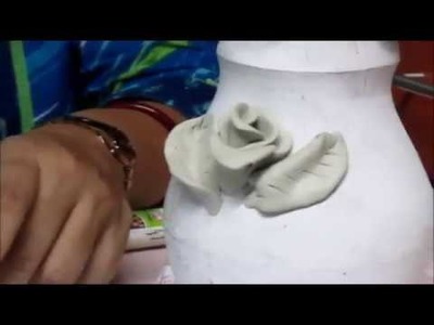 Flower making with clay (Part-I)