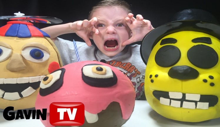FNAF Triple 3D PlayDoh Eggs Balloon Boy|Golden Freddy|Cupcake