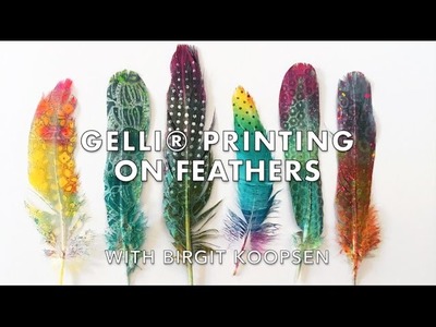Gelli Arts® Printing on Feathers