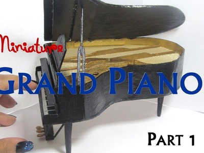 Grand Piano Dollhouse Miniature Furniture Tutorial