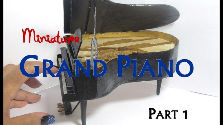 Grand Piano Dollhouse Miniature Furniture Tutorial