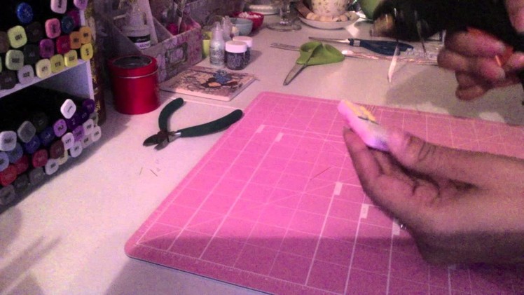 How I attach the eye pins to my altered domino :-)