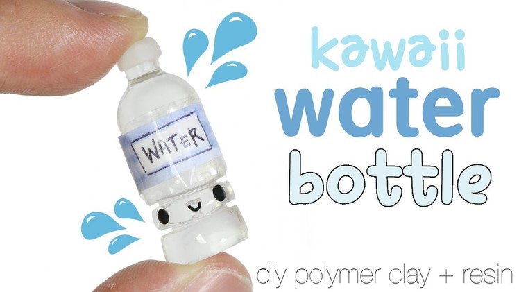 How to DIY Kawaii Water Bottle Polymer Clay.Resin Tutorial