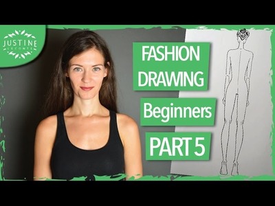 How to draw fashion figures: back view TUTORIAL | Fashion drawing for beginners #5 | Justine Leconte