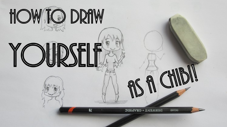 How to draw YOURSELF as a CHIBI character! ♥. girls. different poses