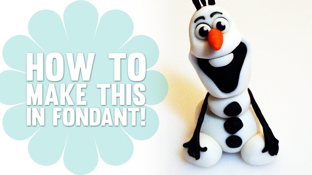 How to Make a Fondant Olaf from Disney's Frozen - Cake Decorating Tutorial