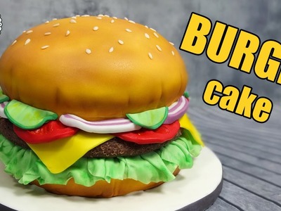 How to make a hamburger cake! EASY WAY - it's all cake inside