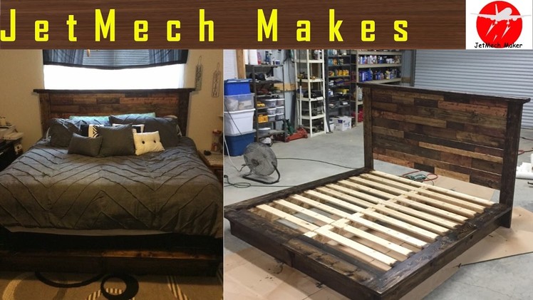 How to make: A Rustic Bed with Pallet Wood Headboard